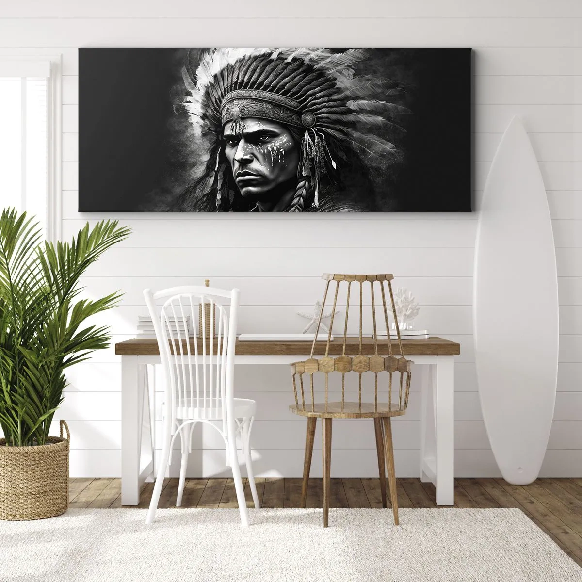 Bild auf Leinwand - Leinwandbild - Anführer und Krieger - 100x40 cm