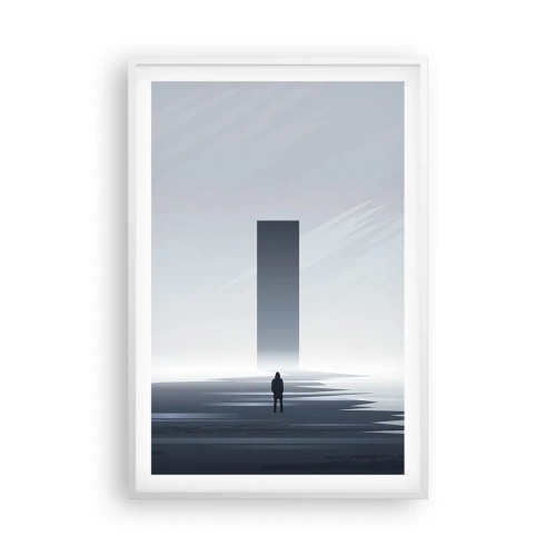 Poster in einem weißen Rahmen - Chance oder Bedrohung? - 61x91 cm