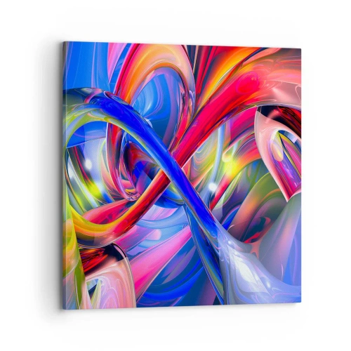 Bild auf Leinwand - Leinwandbild - Ein Tanz der Farben - 70x70 cm