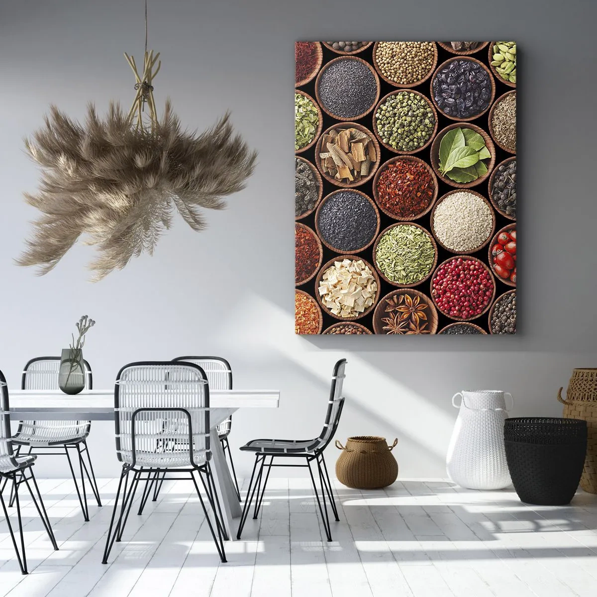 Bild auf Leinwand - Leinwandbild - Alle Aromen der Welt - 55x100 cm
