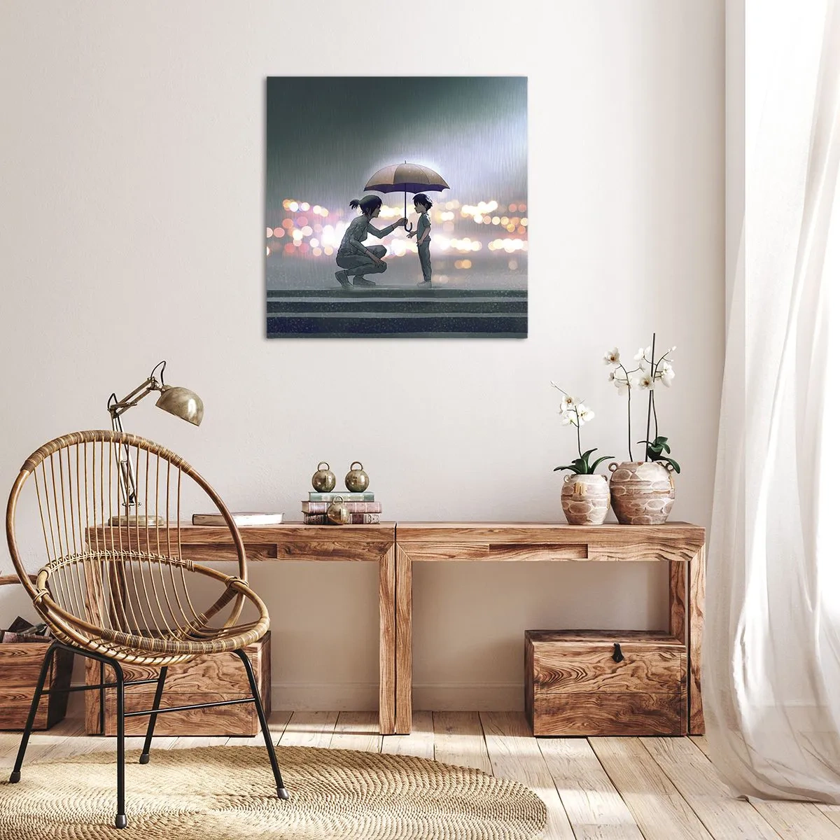 Bild auf Leinwand - Leinwandbild - Und jetzt ist alles in Ordnung - 40x40 cm