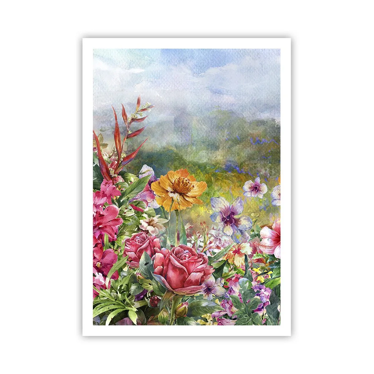 Poster - Ein Garten, der verrückt geworden ist - 70x100 cm