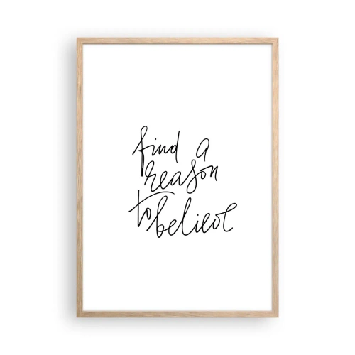 Poster in einem Rahmen aus heller Eiche - Es ist möglich - 50x70 cm