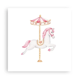 Poster - Er legte los - 60x60 cm