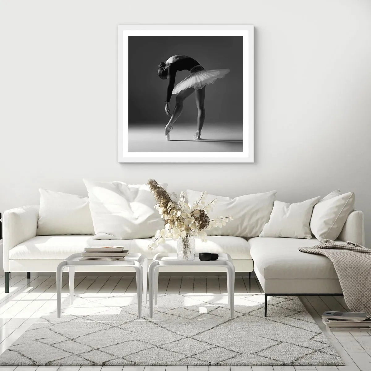 Poster in einem weißen Rahmen - Bella Ballerina - 40x40 cm