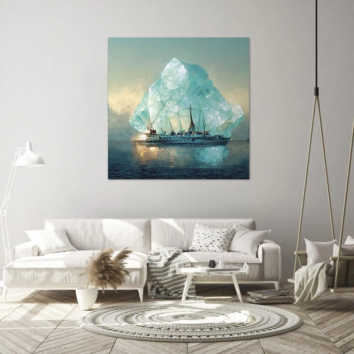 Bild auf Leinwand - Leinwandbild - Arktischer Diamant - 30x30 cm