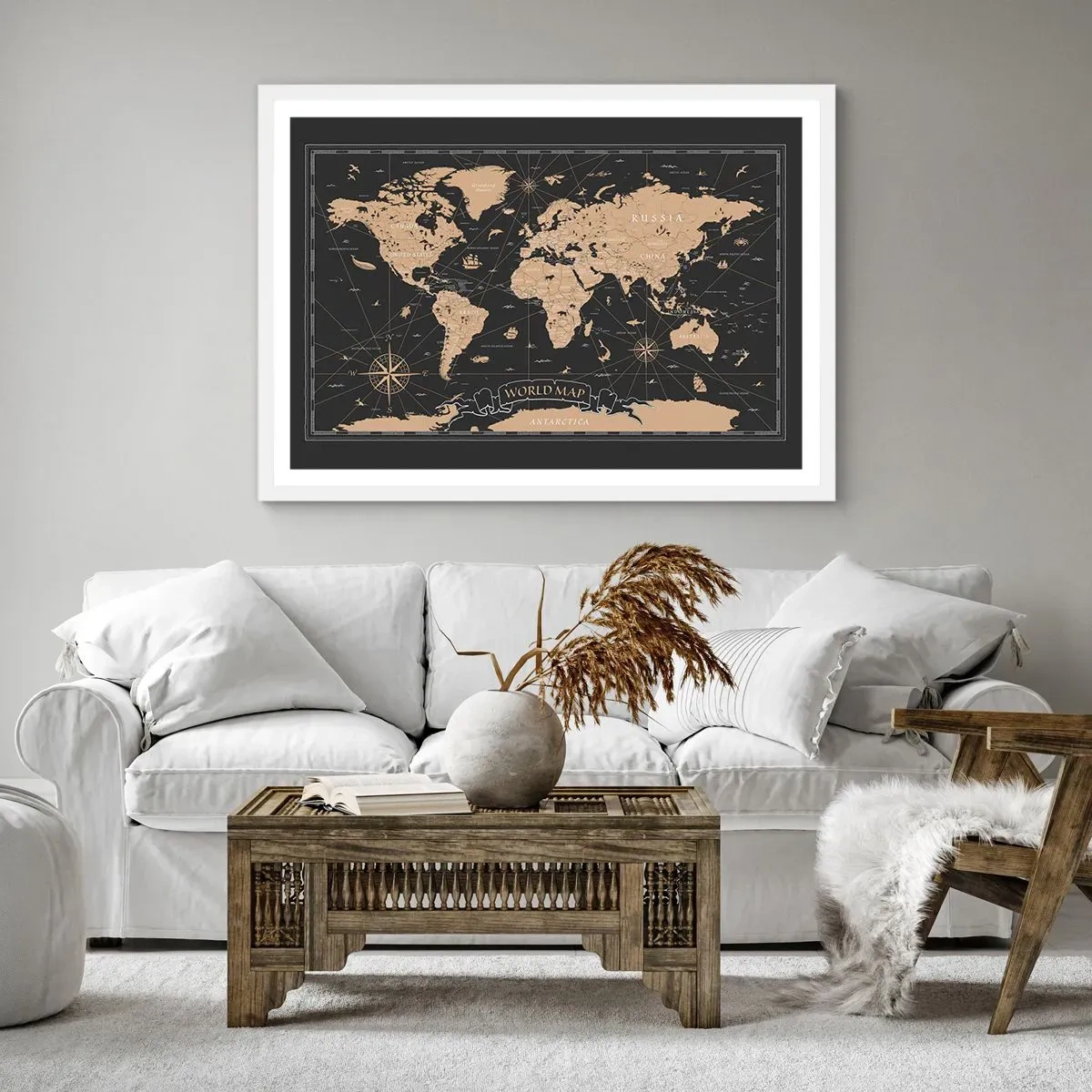 Poster in einem weißen Rahmen - Die Grenzen meiner Welt - 40x30 cm