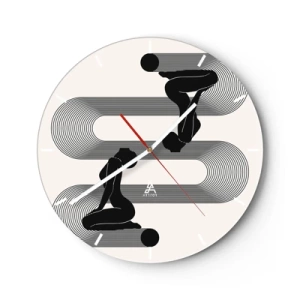 Wanduhr - Glasuhr - Sinnliche Symmetrie - 40x40 cm