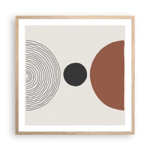 Poster in einem Rahmen aus heller Eiche - Das Zentrum der Aufmerksamkeit - 60x60 cm