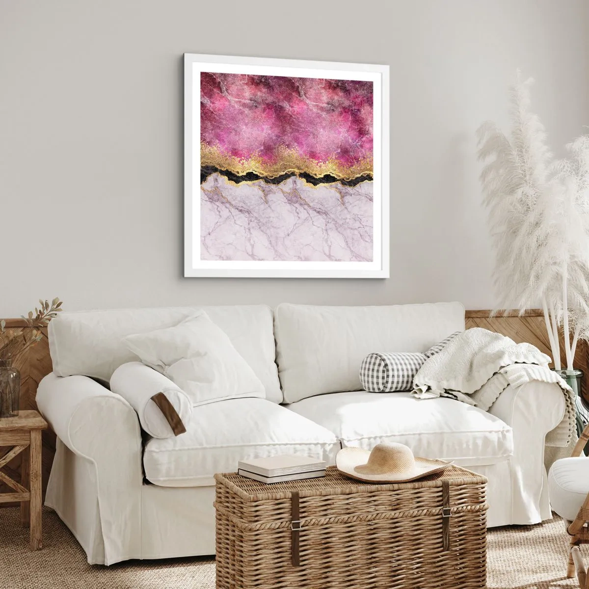 Poster in einem weißen Rahmen - An der Grenze - 30x30 cm