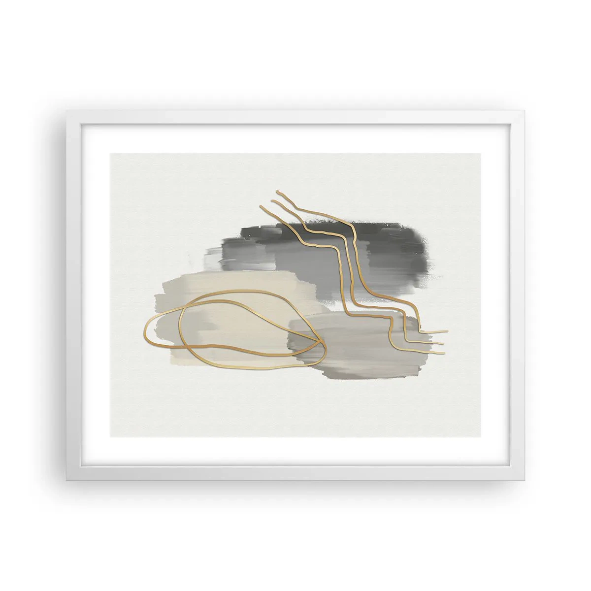 Poster in einem weißen Rahmen - Dauer und Bewegung - 50x40 cm