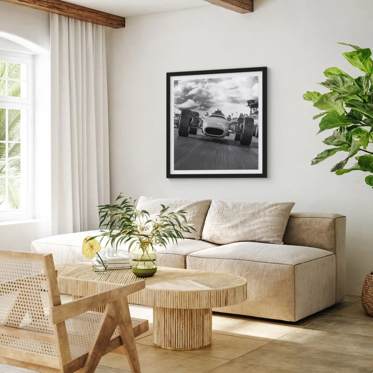 Poster in einem schwarzem Rahmen - Power ist da! - 50x50 cm