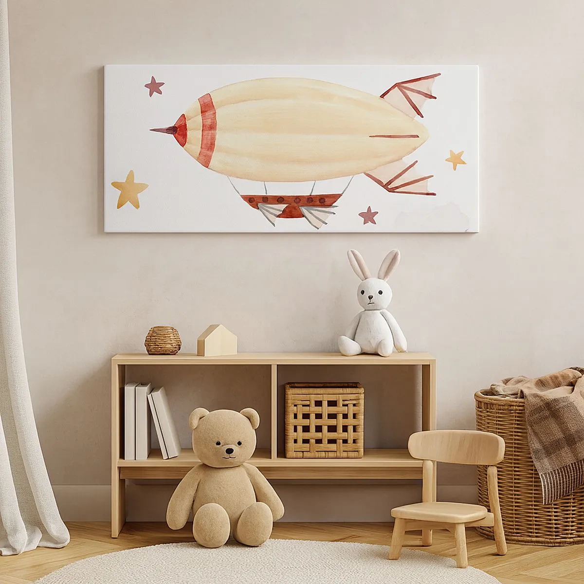 Bild auf Leinwand - Leinwandbild - Luftschiff - 100x40 cm