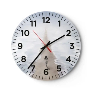 Wanduhr - Glasuhr - Glänzende Zukunft - 40x40 cm