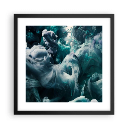 Poster in einem schwarzem Rahmen - Farbbewegung - 40x40 cm