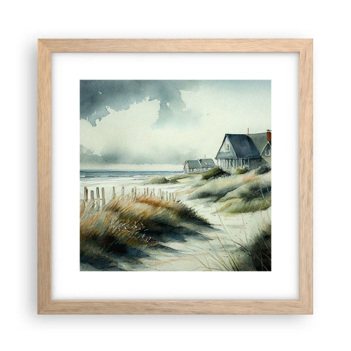 Poster in einem Rahmen aus heller Eiche - Abseits vom Trubel - 30x30 cm