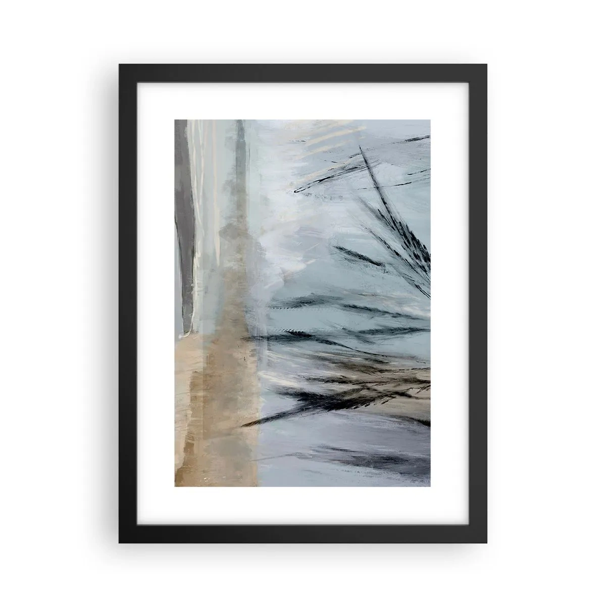 Poster in einem schwarzem Rahmen - Winterfelder - 30x40 cm