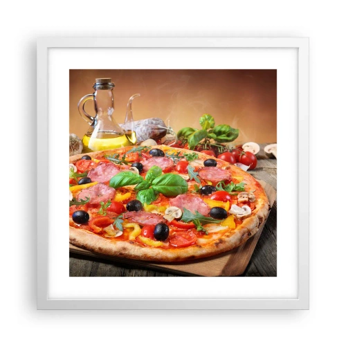 Poster in einem weißen Rahmen - Mit echtem italienischem Flair - 40x40 cm