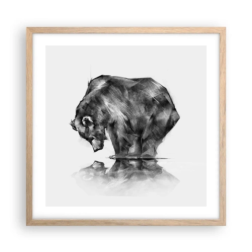 Poster in einem Rahmen aus heller Eiche - Schön, jemanden in der Nähe zu sehen - 50x50 cm