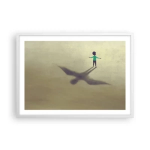 Poster in einem weißen Rahmen - Der Held der Zukunft - 70x50 cm