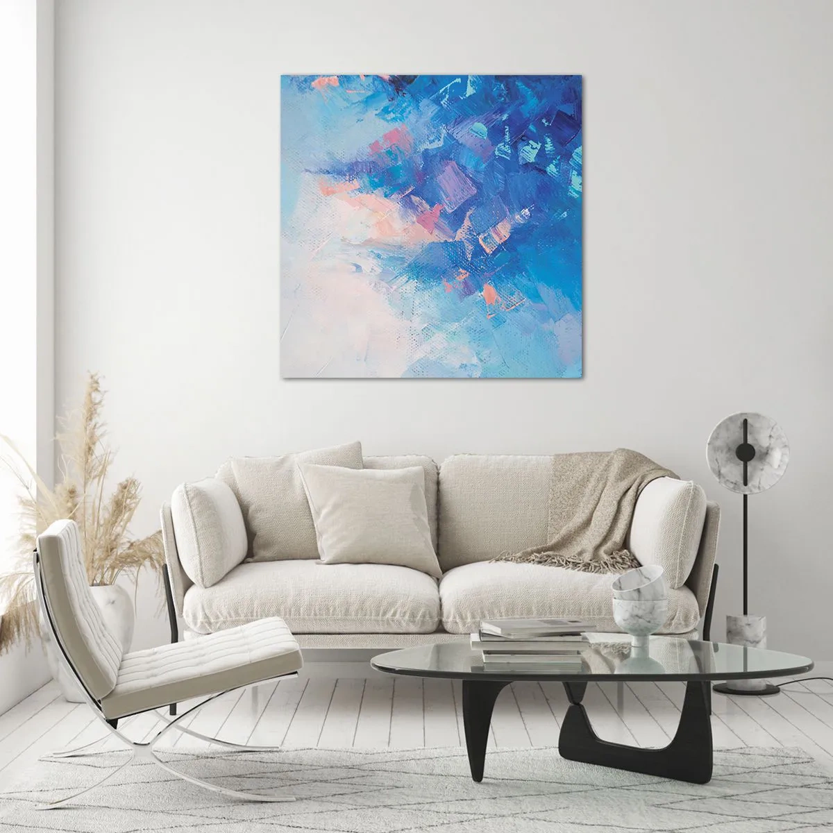 Glasbild - Bild auf glas - Winter-Abstraktion - 50x50 cm