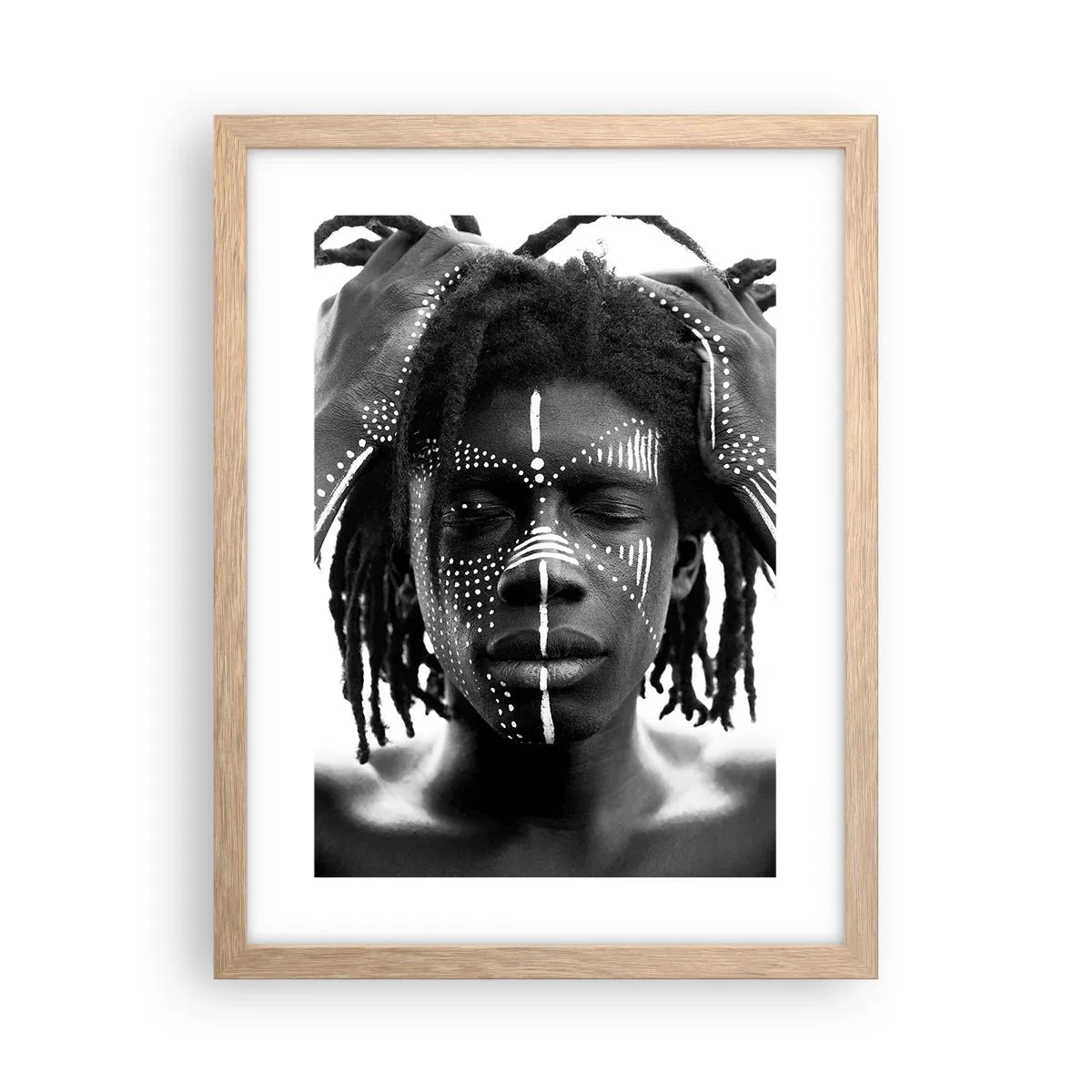 Poster in einem Rahmen aus heller Eiche - Wo bist du? - 30x40 cm