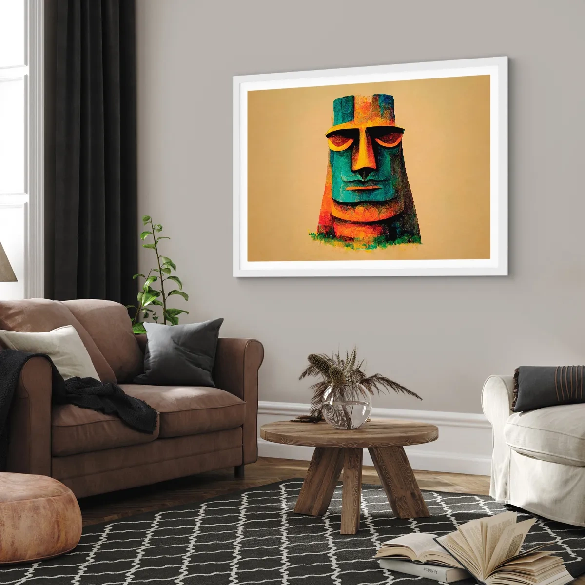 Poster in einem weißen Rahmen - Statuenhaft und sympathisch - 40x30 cm