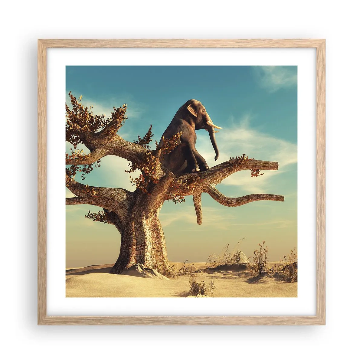 Poster in einem Rahmen aus heller Eiche - Ein neuer Standpunkt - 50x50 cm