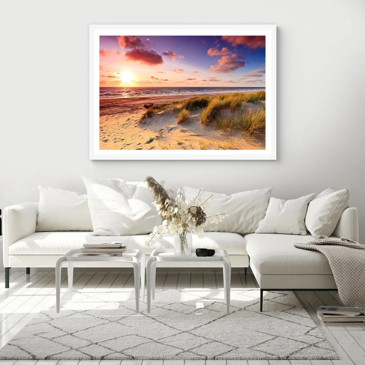 Poster in einem weißen Rahmen - Die Luft riecht schon im Sommer - 70x50 cm