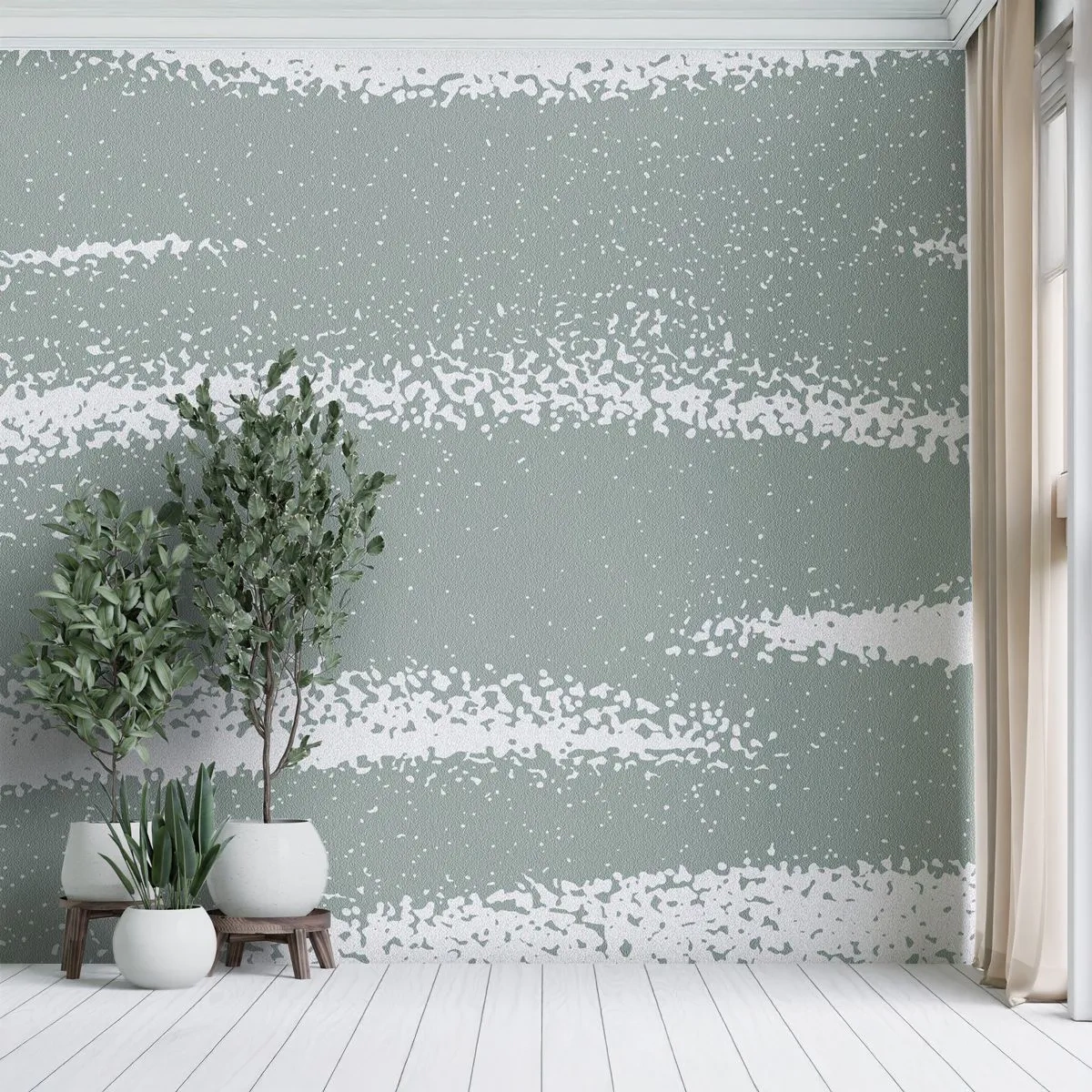 Fototapete Premium Canvas - Abstraktion im Winterklima - Abstraktion, Hell, Minimalismus - 400x280 cm