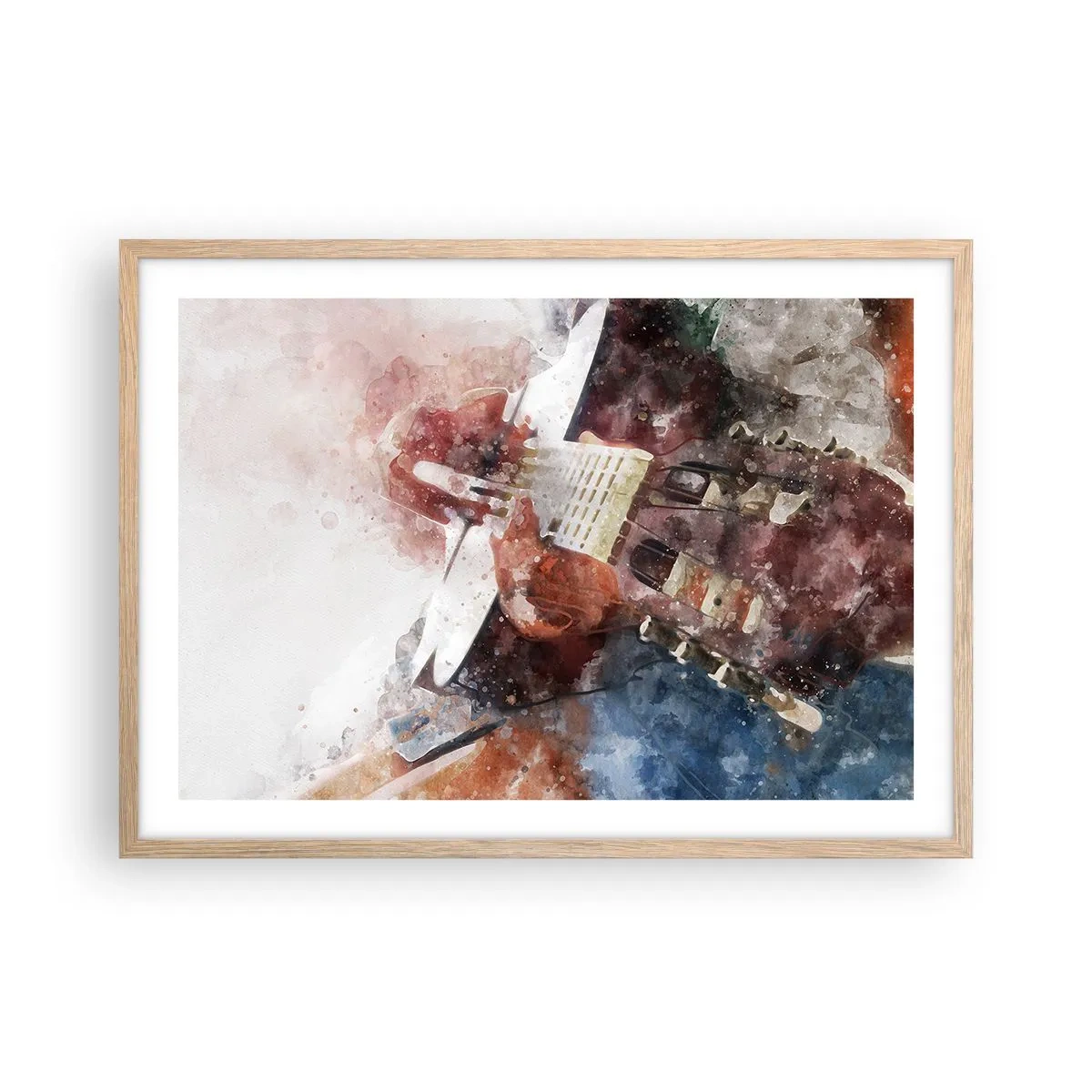 Poster in einem Rahmen aus heller Eiche - Und was halten Sie davon? - 70x50 cm