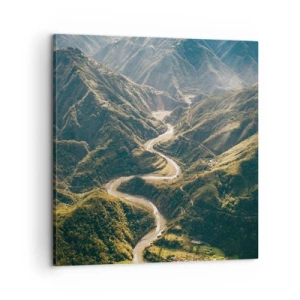 Bild auf Leinwand - Leinwandbild - Direkt aus dem Herzen der Berge - 60x60 cm