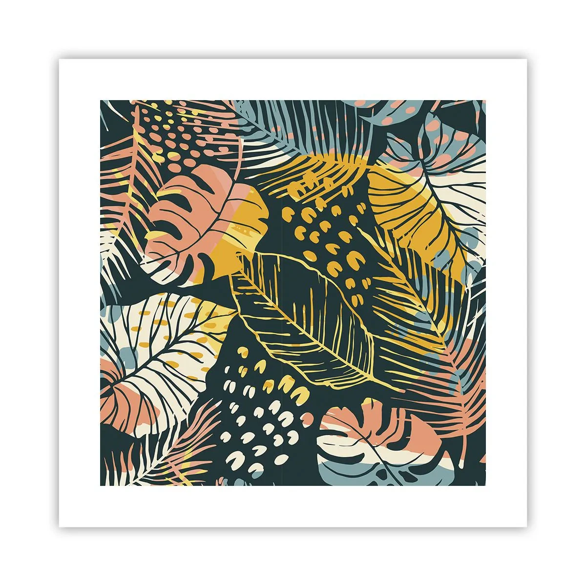 Poster - Grüne Fantasie - 40x40 cm