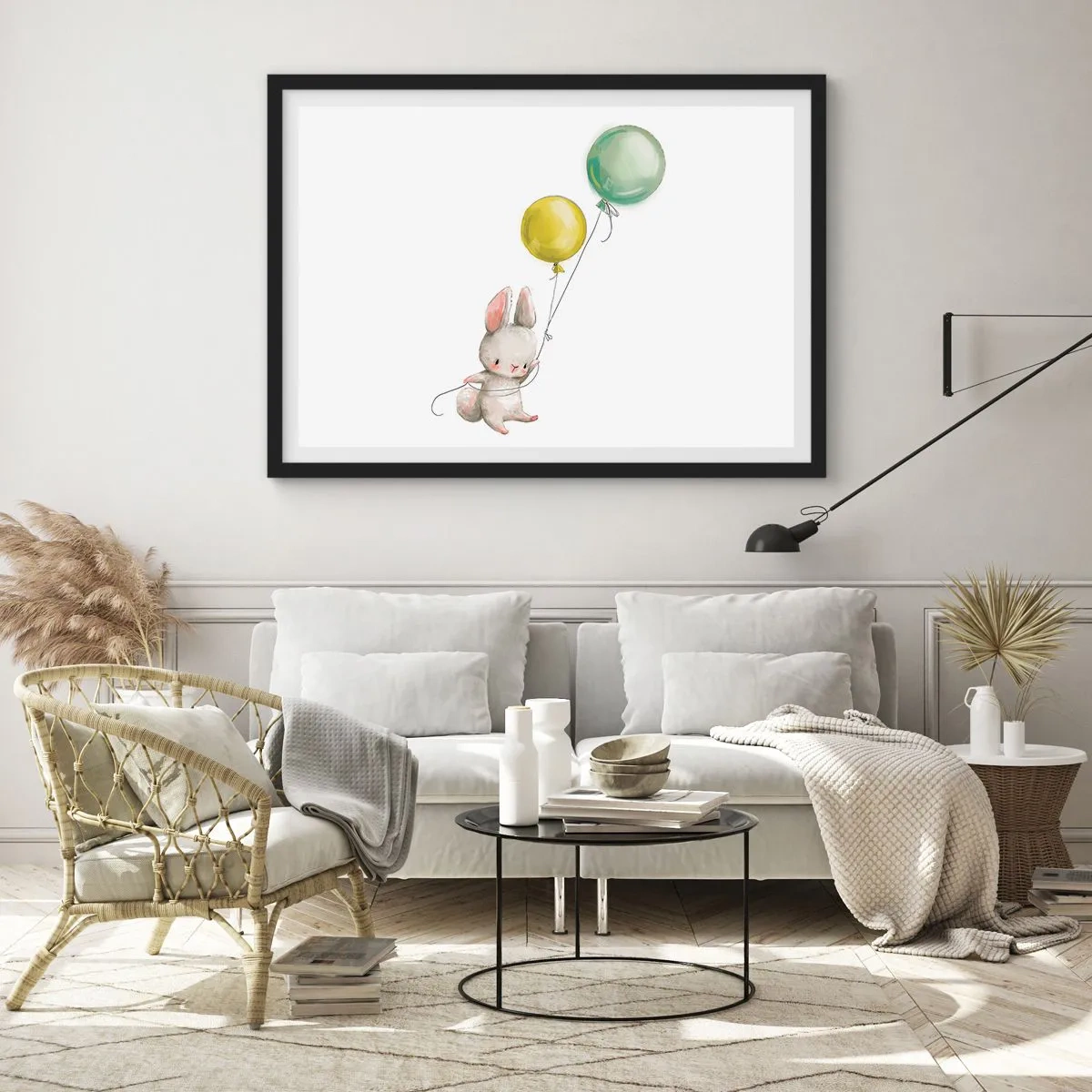 Poster in einem schwarzem Rahmen - Ich werde auch fliegen! - 40x30 cm