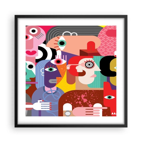 Poster in einem schwarzem Rahmen - Wir sind von Herrn Picasso - 50x50 cm