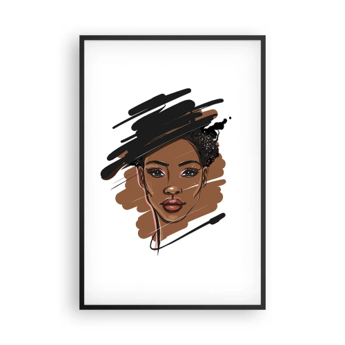 Poster in einem schwarzem Rahmen - Süß wie Schokolade - 61x91 cm