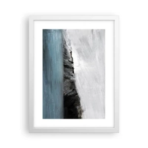 Poster in einem weißen Rahmen - Wasser – Erde: Kampf der Naturelemente - 30x40 cm