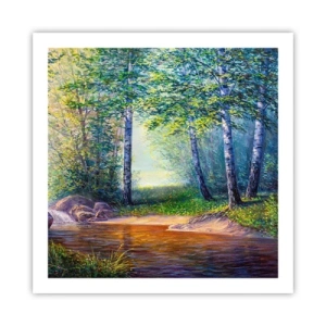 Poster - Idyllische Landschaft - 60x60 cm