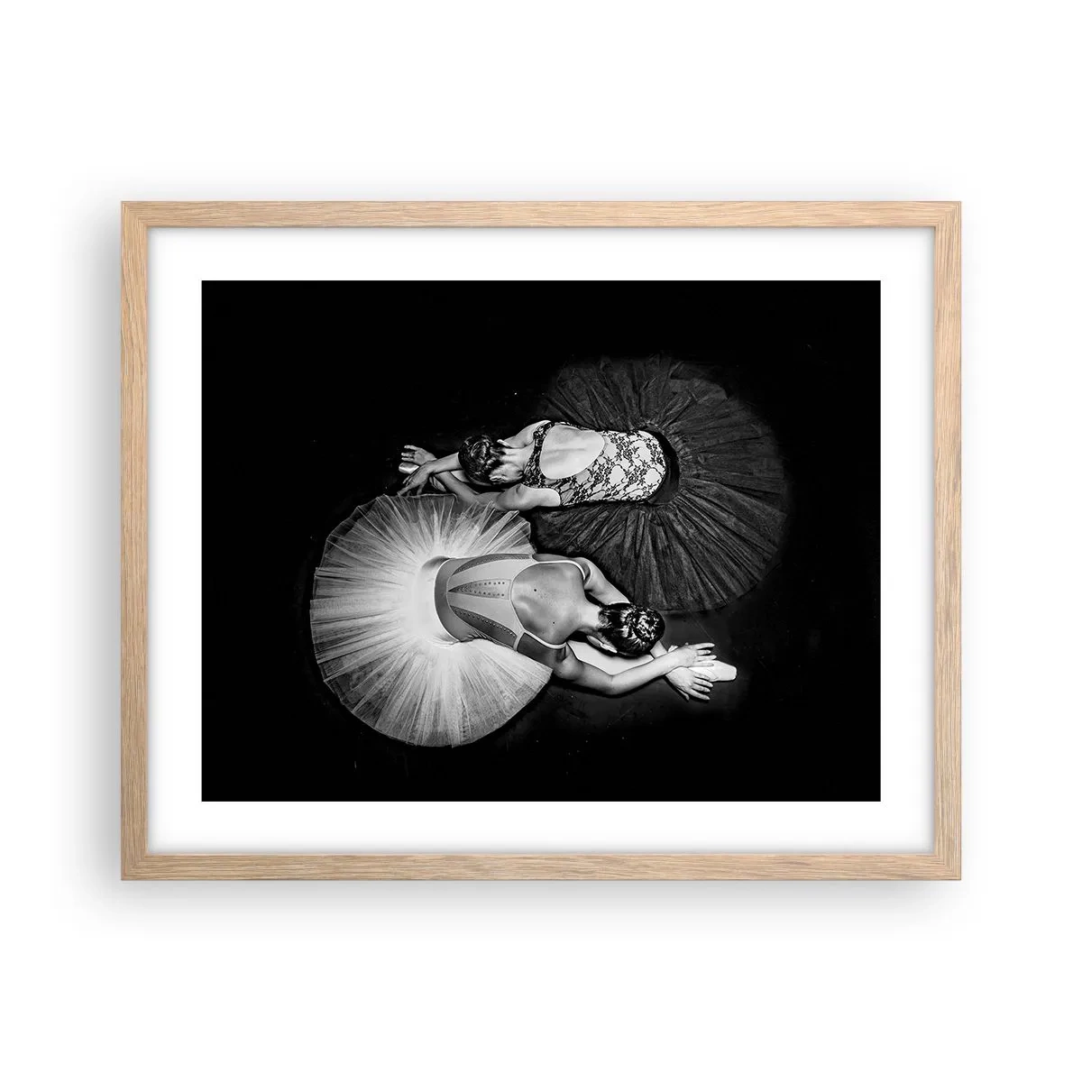 Poster in einem Rahmen aus heller Eiche - Jin und Jang – perfekte Balance - 50x40 cm
