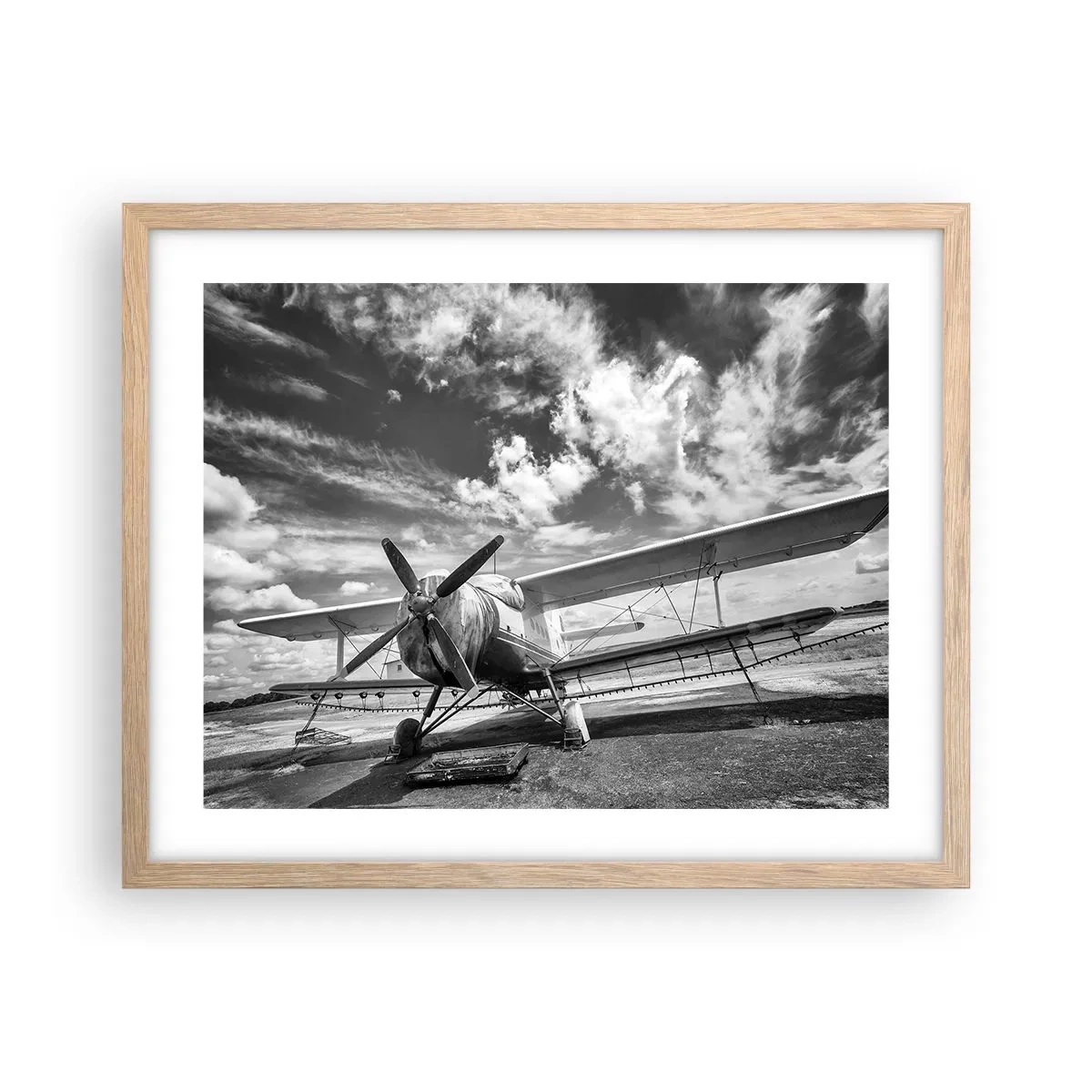 Poster in einem Rahmen aus heller Eiche - Ich kann es kaum erwarten! - 50x40 cm