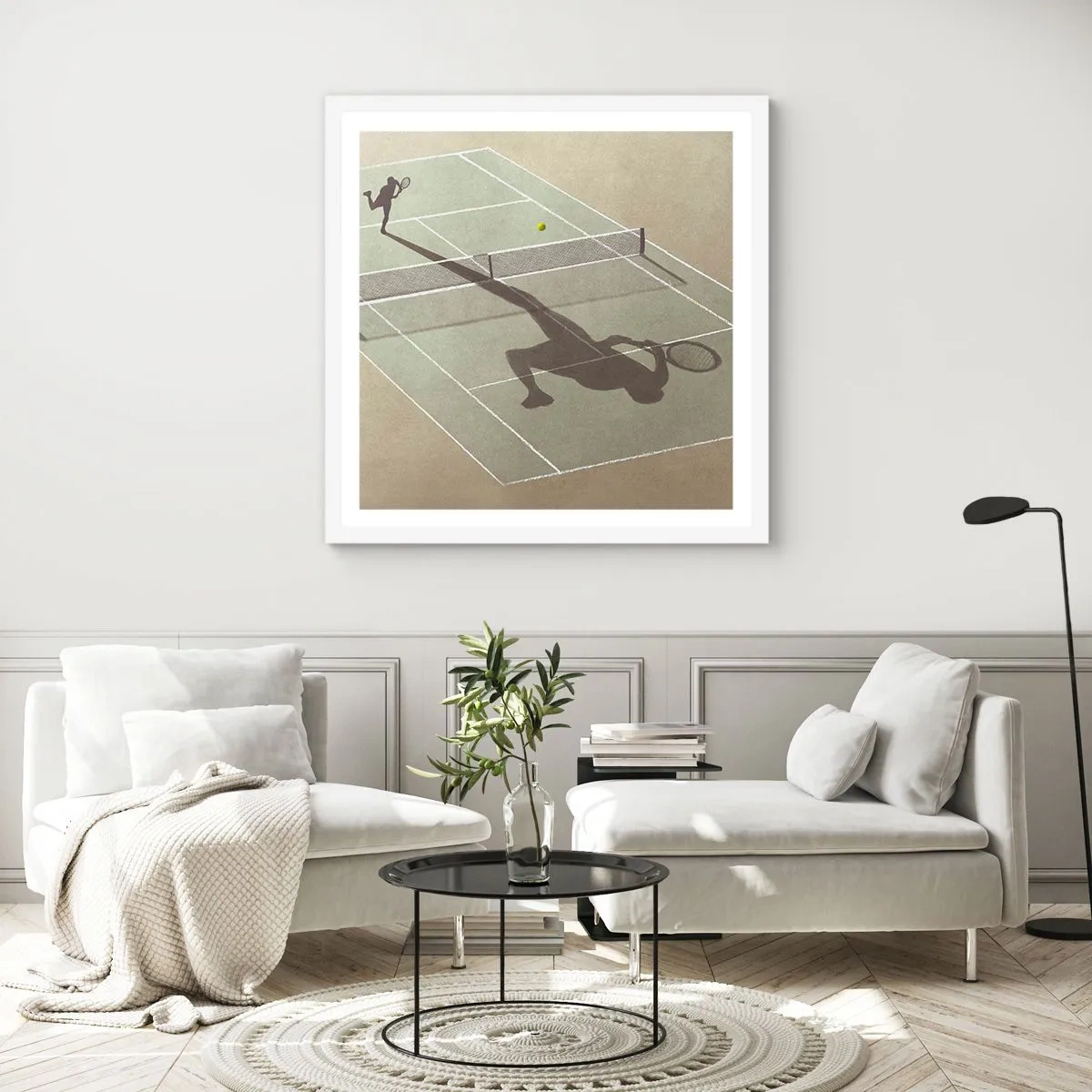 Poster in einem weißen Rahmen - Überwinde dich selbst - 40x40 cm