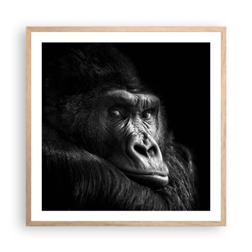 Poster in einem Rahmen aus heller Eiche - Und was guckst du so? - 60x60 cm