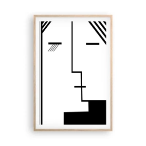 Poster in einem Rahmen aus heller Eiche - Einfach ein Kuss - 61x91 cm
