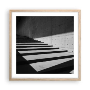 Poster in einem Rahmen aus heller Eiche - Rohe Schönheit des Modernismus - 50x50 cm