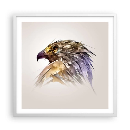 Poster in einem weißen Rahmen - Porträt eines Kriegers - 60x60 cm