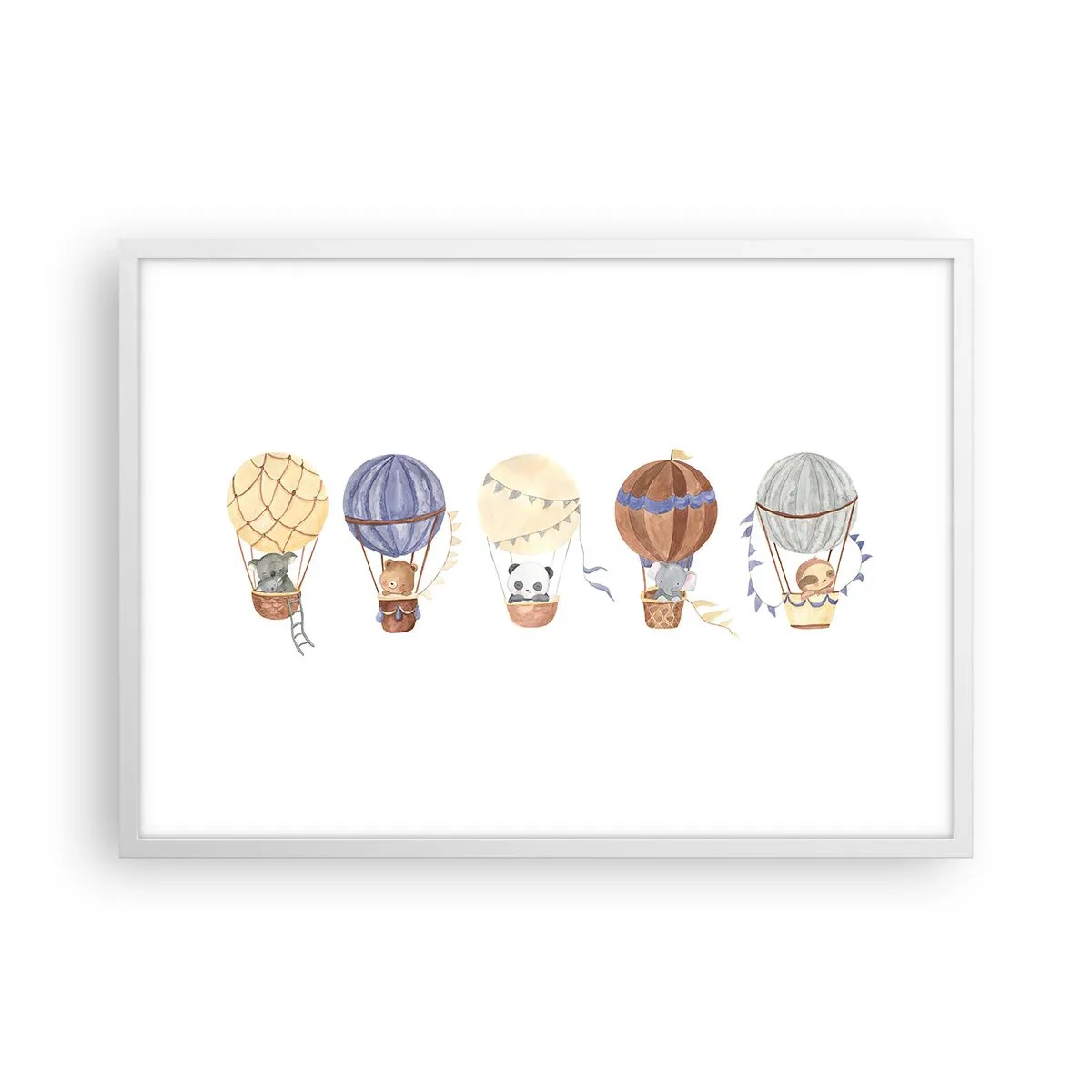 Poster in einem weißen Rahmen - Freunde auf Reise - 70x50 cm