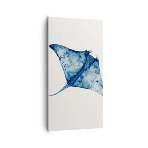 Bild auf Leinwand - Leinwandbild - Leben im Blau - 65x120 cm