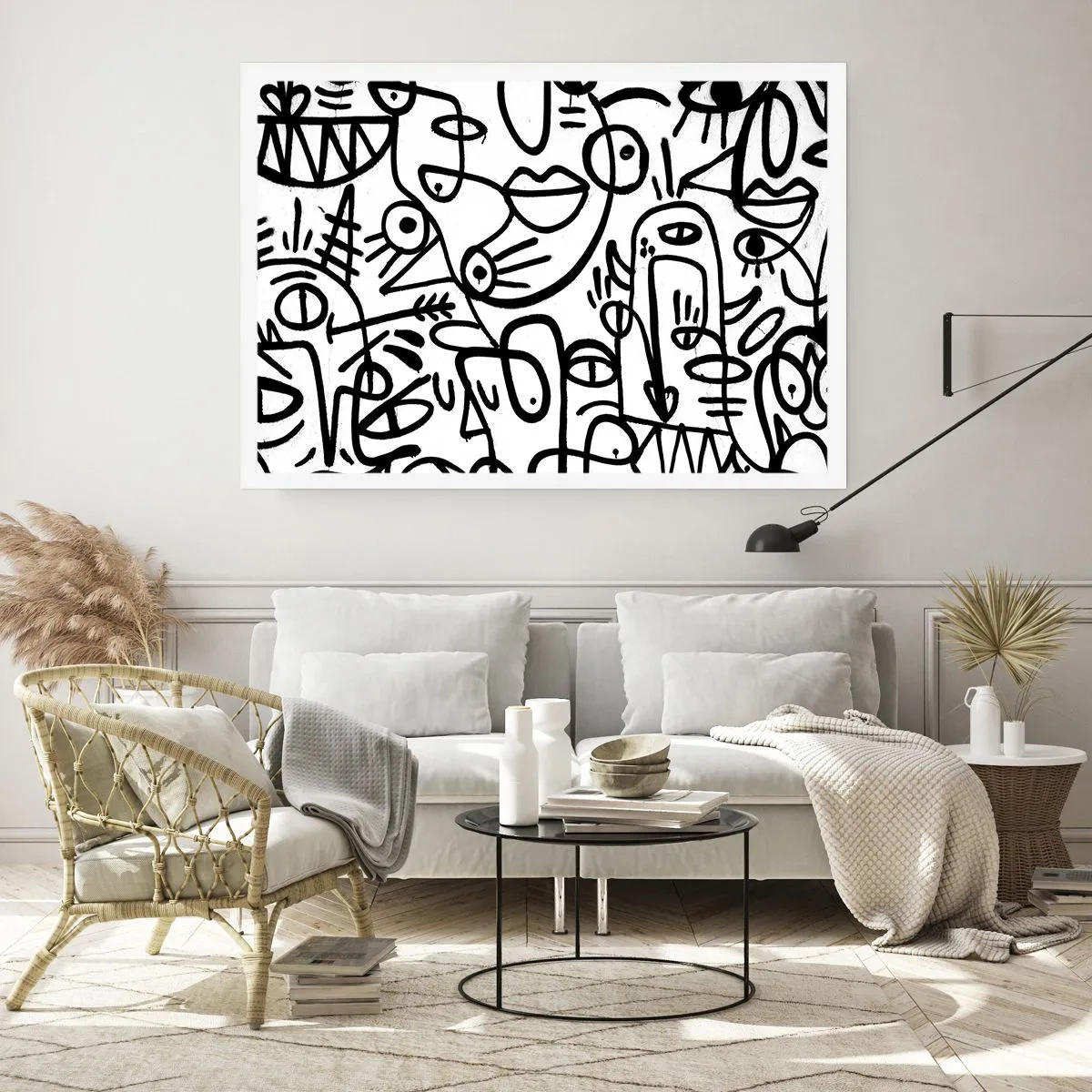 Poster - Gesichter und Luftspiegelungen - 70x50 cm