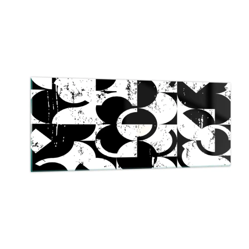Glasbild - Bild auf glas - Weiß ist weiß und schwarz ist schwarz - 100x40 cm