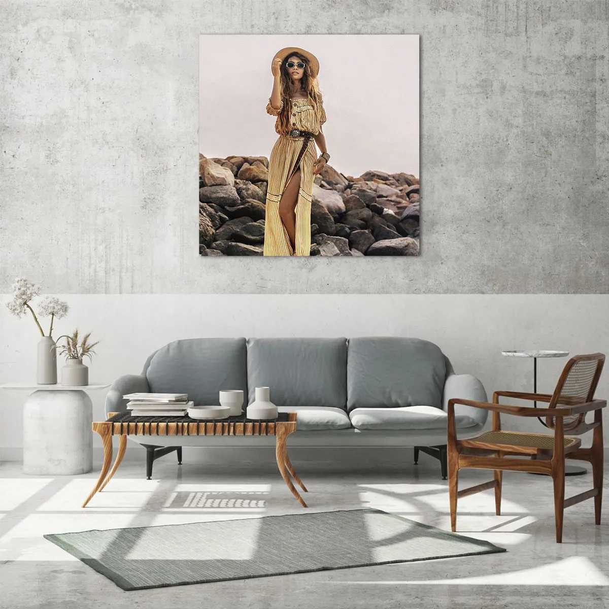 Glasbild - Bild auf glas - Die Magie der Steine - 70x70 cm